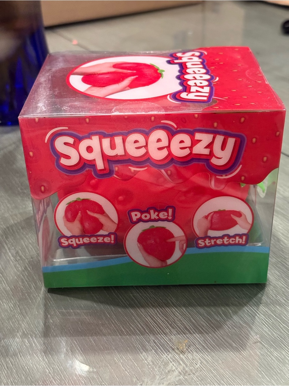 Squeezy Strawberry Sensory Toy - Pink